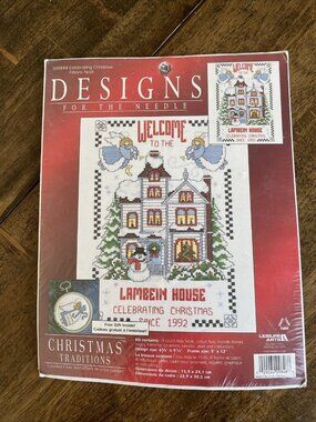 Christmas Traditions Lambein House Cross Stitch Kit By Leisure Arts Needle Kit